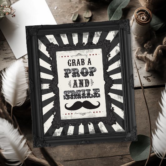 暗いカーニバルサイコサーカスはプロップ写真の標識をつかむ ポスター