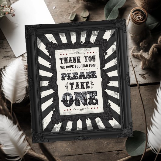 暗いカーニバルサイコサーカスパーティー好意ギフトサイン ポスター