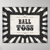 暗いカーニバルサイコサーカスボールトスゲームサイン ポスター (正面)