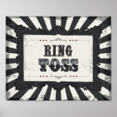 暗いカーニバルサイコサーカスリングや輪トスゲームサイン ポスター (正面)