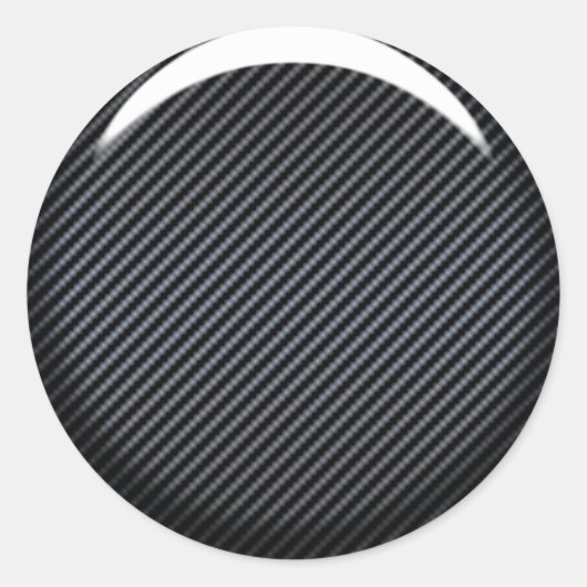 暗いカーボンファンのステッカー ラウンドシール (正面)