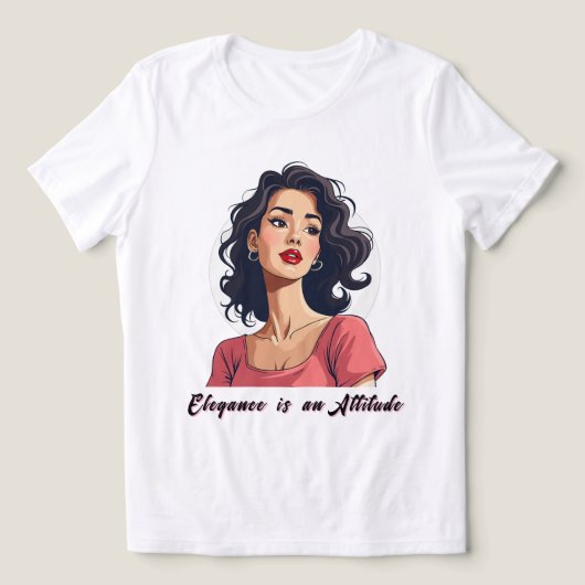 暗いカールを持つ自信のある女性 トライブレンドTシャツ (デザイン正面)