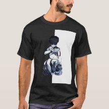 暗いキューピッドの人のユニセックスなTシャツ