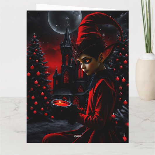 暗いクリスマスの時間。 カード (裏面)