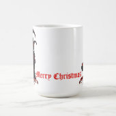 暗いクリスマスの時間。 コーヒーマグカップ (中央)