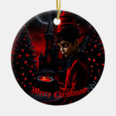 暗いクリスマスの時間。 セラミックオーナメント (正面)