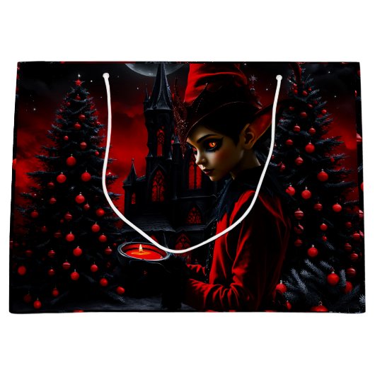 暗いクリスマスの時間。 ラージペーパーバッグ (正面)