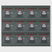 暗いクリスマスの死神サンタがいる ラッピングペーパー (フラット)