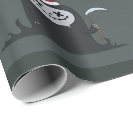 暗いクリスマスの死神サンタがいる ラッピングペーパー (ロールコーナー)