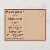 暗いクリスマスの民俗的な悪魔クランプスのおもちゃのバッグ インビテーションポストカード (裏面)