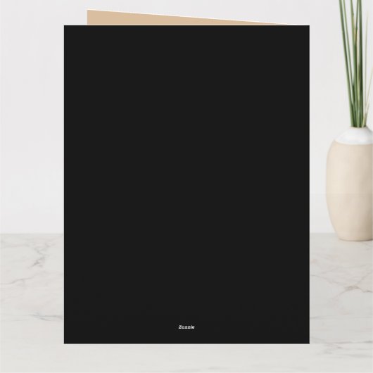 暗いクリスマスの民俗的な悪魔クランプスのおもちゃのバッグ カード (裏面)