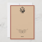 暗いクリスマスの民俗的な悪魔クランプスのおもちゃのバッグ シーズンカード (裏面)