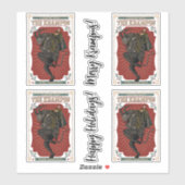 暗いクリスマスの民俗的な悪魔クランプスのおもちゃのバッグ シール (シート)