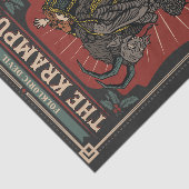 暗いクリスマスの民俗的な悪魔クランプスのおもちゃのバッグ 薄葉紙 (詳細)