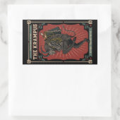 暗いクリスマスの民俗的な悪魔クランプスのおもちゃのバッグ 長方形シール (バッグ)