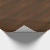 暗いクルミのブラウンのタケ木製の穀物の一見 ラッピングペーパー (角)