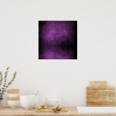 暗いグランジ背景 – 淡い紫 ポスター (キッチン)
