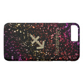 暗いグリッター〔占星術の〕十二宮図射手座iPhone 7プラスケース Case-Mate iPhoneケース (裏面(横))