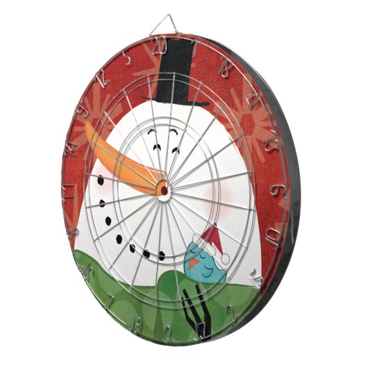 暗いココアが付いている青いクリスマスのマグ ダーツボード (正面右)