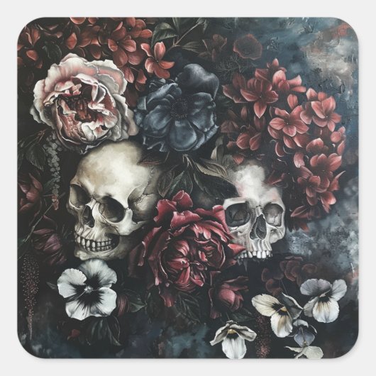 暗いコテージコア スクエアシール (正面)