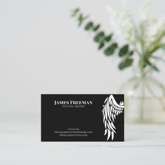 暗いゴエレガントシックの部族の刺青画家の刺青 名刺 (スタンド正面)