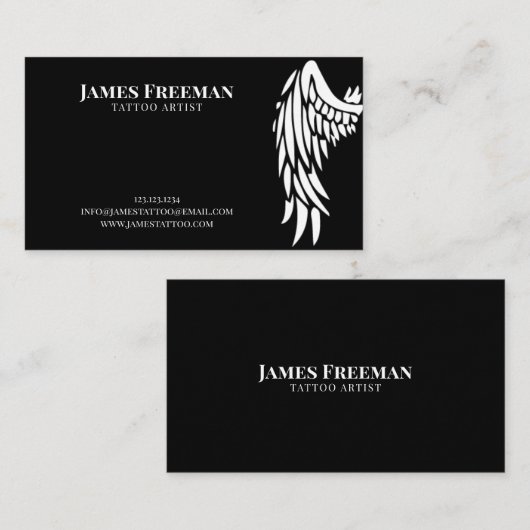 暗いゴエレガントシックの部族の刺青画家の刺青 名刺 (正面/裏面)