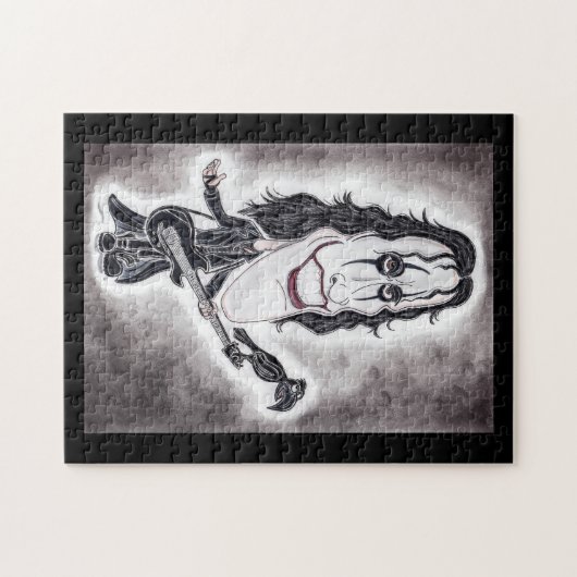 暗いゴシックの伝説映画風刺漫画のスケッチのパズル ジグソーパズル (横)