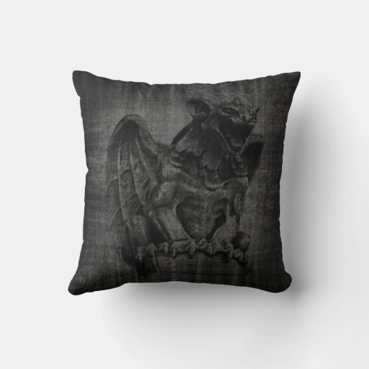 暗いゴシック様式またはハロウィンの枕 クッション (裏面)