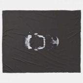 暗いゴシック様式地獄の猟犬のファンタジーの芸術 フリースブランケット (正面(横))