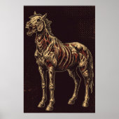 暗いゴシック調の背景の不死の馬 ポスター (正面)