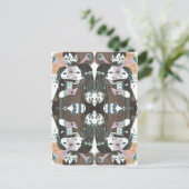 暗いサイケリズムカタツムリの葉書 ポストカード (スタンド正面)