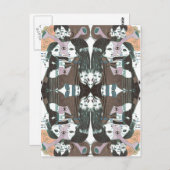 暗いサイケリズムカタツムリの葉書 ポストカード (正面/裏面)