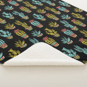 暗いサボテグランジンのパターン シェルパブランケット (3/4)