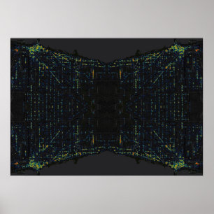 暗いシカゴの反射のheatmap ポスター