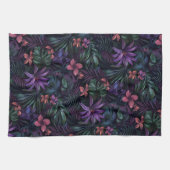 暗いジャングルの花 キッチンタオル (横)