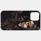暗いスカルとフローラデザイン Case-Mate iPhoneケース (裏面 (横))