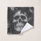 暗いスカルタオルセット バスタオルセット (ウォッシュタオル)