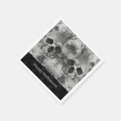 暗いスカルハローウィンパーティ スタンダードカクテルナプキン (角)