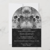 暗いスカルハローウィンパーティ 招待状 (正面)