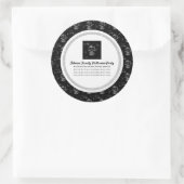 暗いスカルパーティーシール ラウンドシール (バッグ)