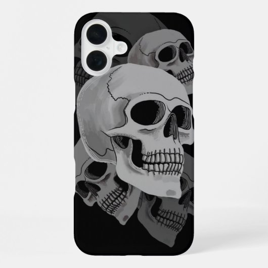 暗いスカル群 iPhoneケース (裏面)