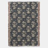 暗いスカル スローブランケット (正面縦)