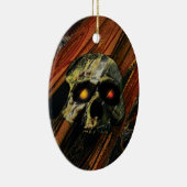 暗いスカル セラミックオーナメント (右)