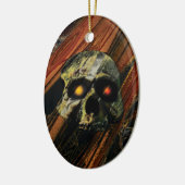 暗いスカル セラミックオーナメント (左)