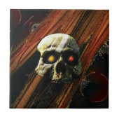 暗いスカル タイル (正面)