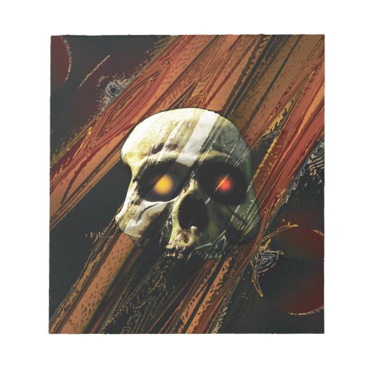 暗いスカル ノートパッド (正面)