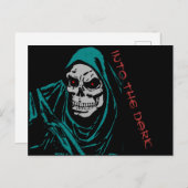 暗いスケレトンのカードに ポストカード (正面/裏面)