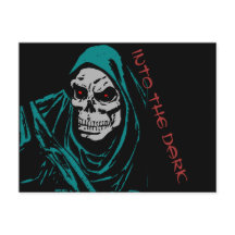 暗いスケレトンのカードに