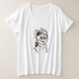 暗いスタイルTシャツ プラスサイズTシャツ