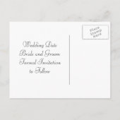 暗いストライプ日付の保存 案内ポストカード (裏面)